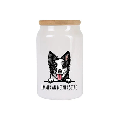 Leckerlidose mit Border Collie-Motiv, Stilporträt, Motiv 1
