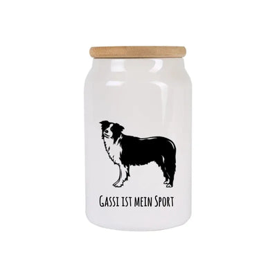 Leckerlidose mit Border Collie-Motiv, Handgezeichnet, Motiv 2