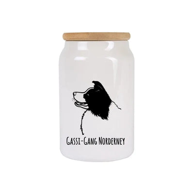 Leckerlidose mit Border Collie-Motiv, Handgezeichnet, Motiv 1
