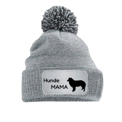 Bommelmütze Hunde-Mama/-Papa mit Border Collie-Motiv