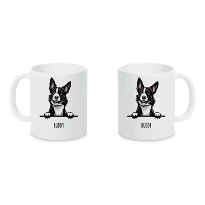 Keramiktasse mit Border Collie-Motiv, Stilporträt, Motiv 2