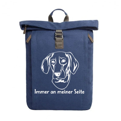 Rolltop-Rucksack mit Braque de l'Ariège-Motiv