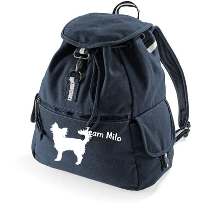 Canvas-Rucksack mit Chihuahua-Motiv