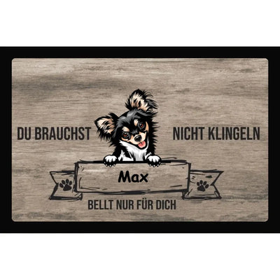 Fußmatte „Du brauchst nicht klingeln“ mit Chihuahua-Motiv, Motiv 2
