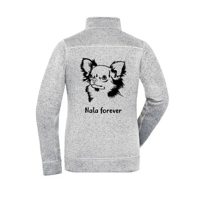 Fleecejacke mit Chihuahua-Motiv, Langhaar