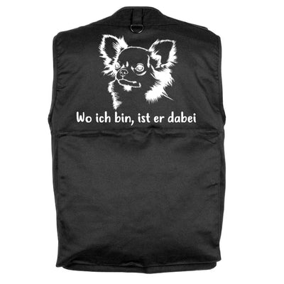 Hundesportweste mit Chihuahua-Motiv, Langhaar