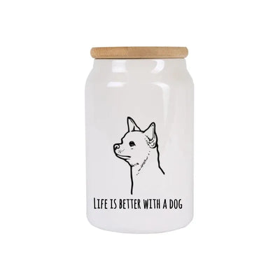 Leckerlidose mit Chihuahua-Motiv, Handgezeichnet, Motiv 2