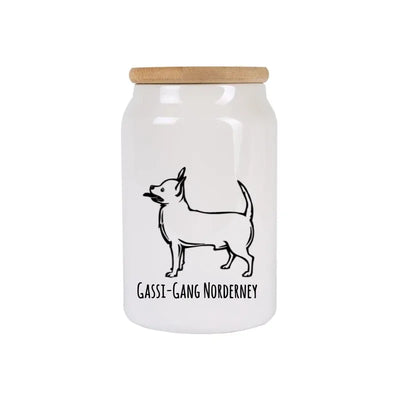 Leckerlidose mit Chihuahua-Motiv, Handgezeichnet, Motiv 1