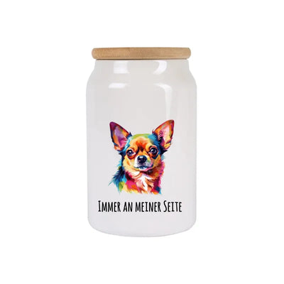 Leckerlidose mit Chihuahua-Motiv, Pop Art