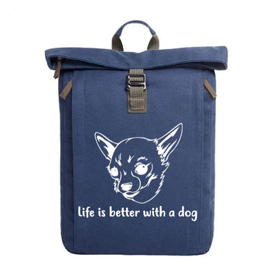 Rolltop-Rucksack mit Chihuahua-Motiv, Kurzhaar 1