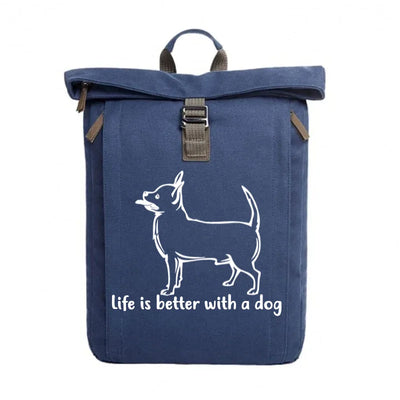 Rolltop-Rucksack mit Chihuahua-Motiv, Motiv 1