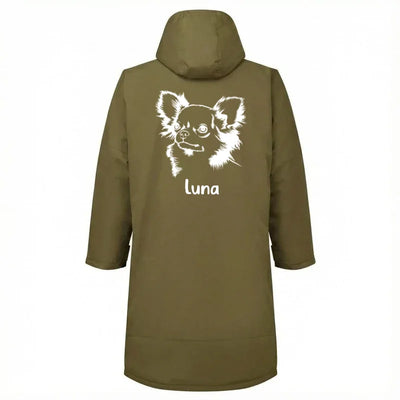 Gassi-Mantel mit Chihuahua-Motiv, Langhaar