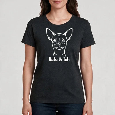 Premium T-Shirt mit Chihuahua-Motiv, Kurzhaar 2