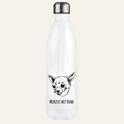 Thermosflasche mit Chihuahua-Motiv, Handgezeichnet, Kurzhaar 1