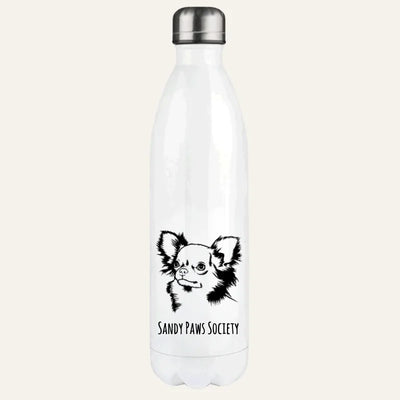 Thermosflasche mit Chihuahua-Motiv, Handgezeichnet, Langhaar