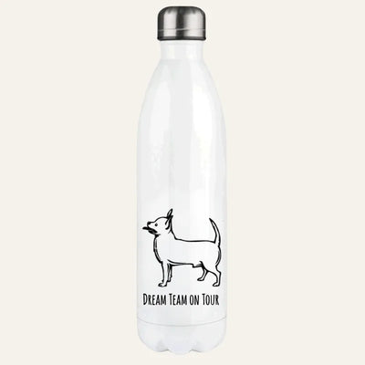 Thermosflasche mit Chihuahua-Motiv, Handgezeichnet, Motiv 1