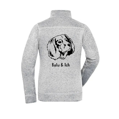Fleecejacke mit Deutsch Langhaar-Motiv