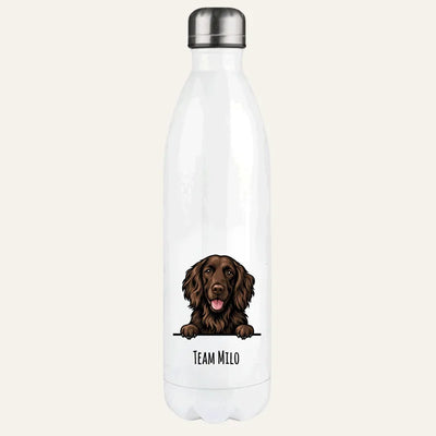 Thermosflasche mit Deutsch Langhaar-Motiv, Stilporträt