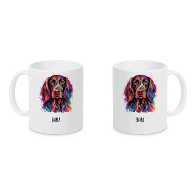 Keramiktasse mit Deutsch Langhaar-Motiv