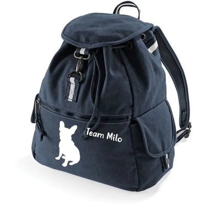 Canvas-Rucksack mit Französische Bulldogge-Motiv, Motiv 2