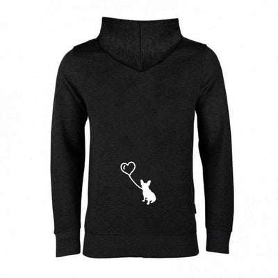 Herzballon-Hoodie mit Französische Bulldogge-Motiv, Motiv 2