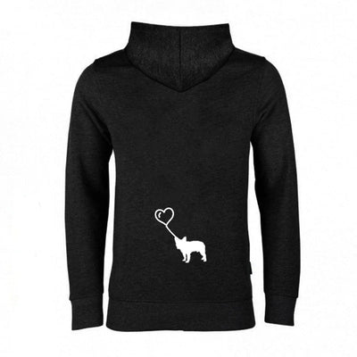 Herzballon-Hoodie mit Französische Bulldogge-Motiv, Motiv 1
