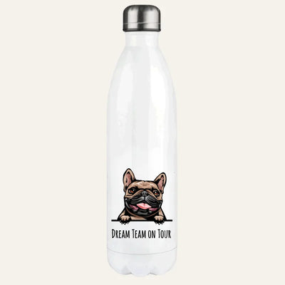 Thermosflasche mit Französische Bulldogge-Motiv, Stilporträt, Motiv 2