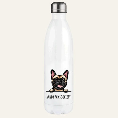 Thermosflasche mit Französische Bulldogge-Motiv, Stilporträt, Motiv 1