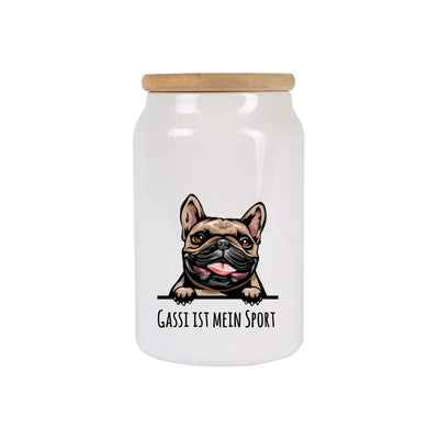 Leckerlidose mit Französische Bulldogge-Motiv, Stilporträt, Motiv 2