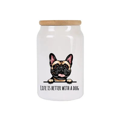 Leckerlidose mit Französische Bulldogge-Motiv, Stilporträt, Motiv 1