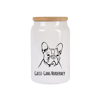 Leckerlidose mit Französische Bulldogge-Motiv, Handgezeichnet, Motiv 3