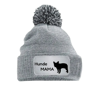 Bommelmütze Hunde-Mama/-Papa mit Französische Bulldogge-Motiv, Motiv 1