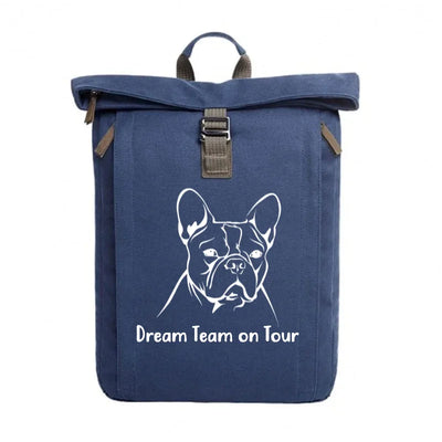 Rolltop-Rucksack mit Französische Bulldogge-Motiv, Motiv 3