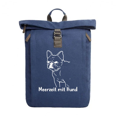 Rolltop-Rucksack mit Französische Bulldogge-Motiv, Motiv 1
