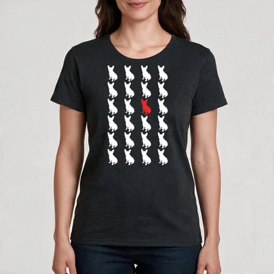 T-Shirt Rudelmuster mit Französische Bulldogge-Motiv, Motiv 2