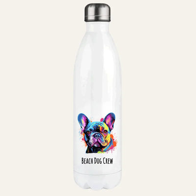 Thermosflasche mit Französische Bulldogge-Motiv, Pop Art