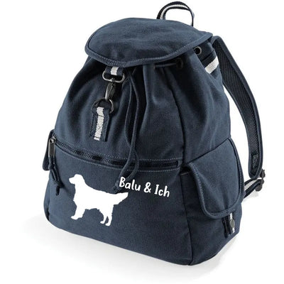 Canvas-Rucksack mit Golden Retriever-Motiv, Motiv 1