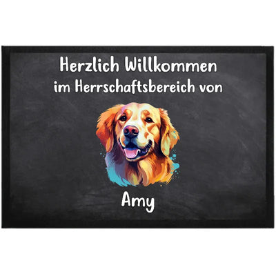 Fußmatte Herrschaftsbereich mit Golden Retriever-Motiv