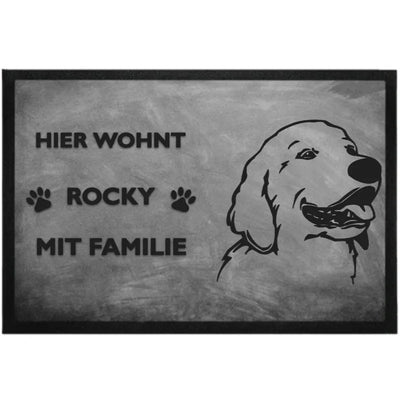 Fußmatte „Hier wohnt“ mit Golden Retriever-Motiv, Motiv 2