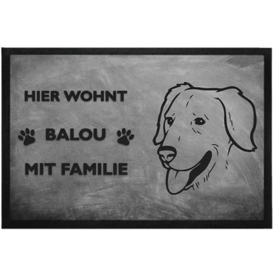 Fußmatte „Hier wohnt“ mit Golden Retriever-Motiv, Motiv 4