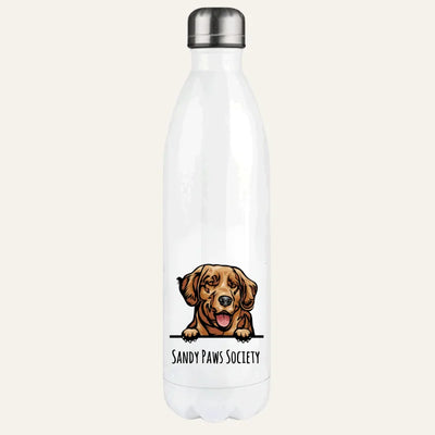 Thermosflasche mit Golden Retriever-Motiv, Stilporträt, Motiv 2