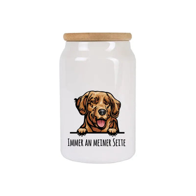 Leckerlidose mit Golden Retriever-Motiv, Stilporträt, Motiv 2