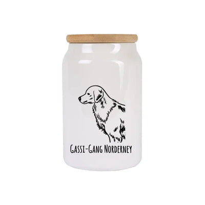 Leckerlidose mit Golden Retriever-Motiv, Handgezeichnet, Motiv 3