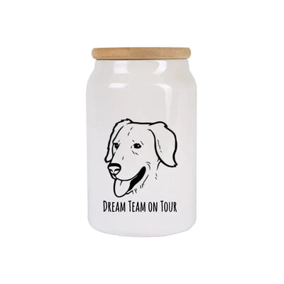 Leckerlidose mit Golden Retriever-Motiv, Handgezeichnet, Motiv 4
