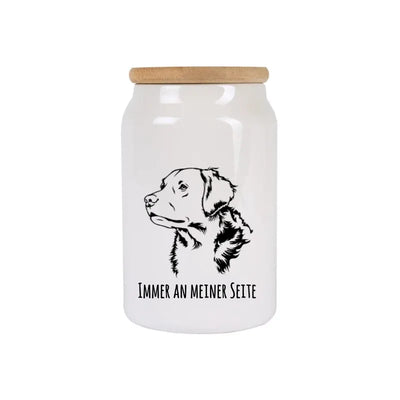 Leckerlidose mit Golden Retriever-Motiv, Handgezeichnet, Motiv 1