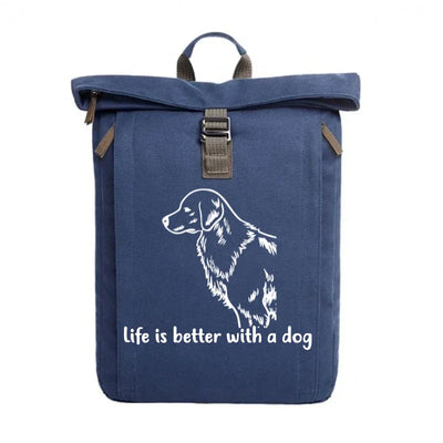 Rolltop-Rucksack mit Golden Retriever-Motiv, Motiv 3