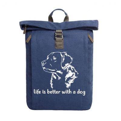Rolltop-Rucksack mit Golden Retriever-Motiv, Motiv 1