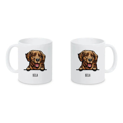 Keramiktasse mit Golden Retriever-Motiv, Stilporträt, Motiv 2