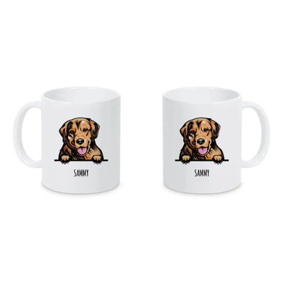 Keramiktasse mit Golden Retriever-Motiv, Stilporträt, Motiv 1