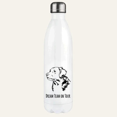 Thermosflasche mit Golden Retriever-Motiv, Handgezeichnet, Motiv 1